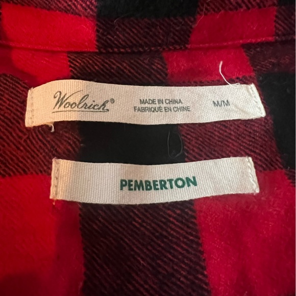 Woolrich x Pemberton Women’s Flannel Buffalo Plaid Shirt M - Picture 2 of 3
